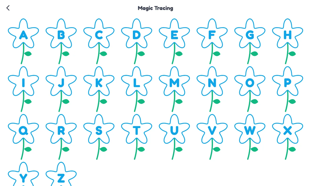 Magic Tracing: the letters of the alphabet to trace with a finger