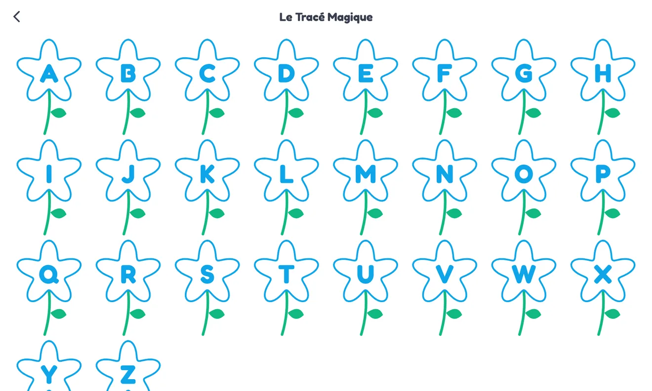 Le Tracé Magique : les lettres de l'alphabet à tracer du doigt